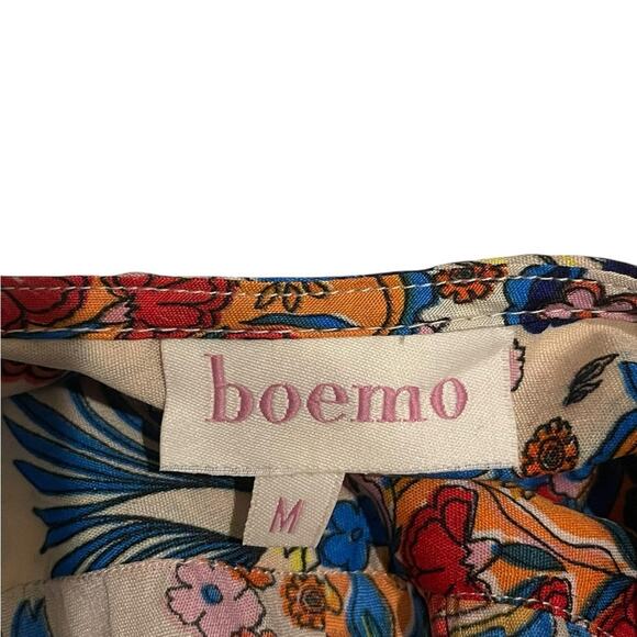 BOEMO Anthropologie Boho Kafta Floral Multicolor Maxi Dress Size:M - Picture 8 of 10